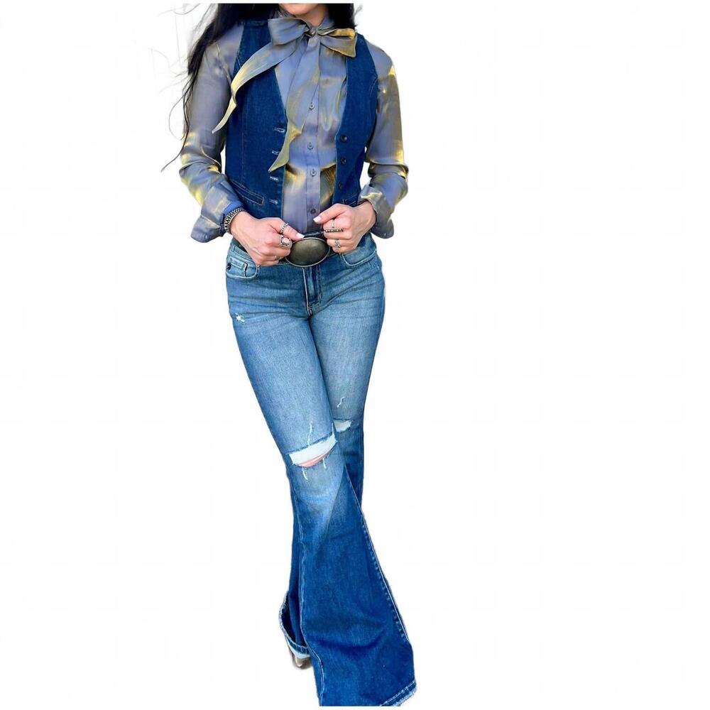 NEW LOVLEI belle long sleeve top in stardust